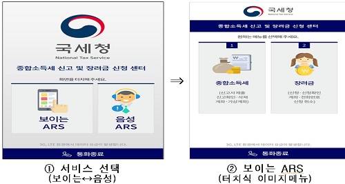 국세청 보이는 ARS 화면